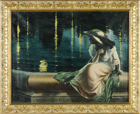 L.H. Tessier (Lucienne Tessier/Люсьен Тесье). Девушка у воды 
